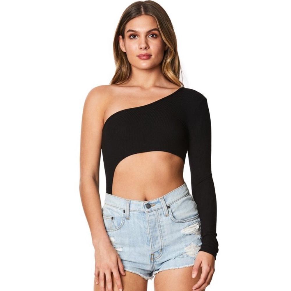 LF emma and Sam long sleeve asymmetrical bodysuit
